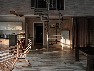 деревянных домиках в стиле лофт в загородном комплексе Пан Чан возле Золотоноши 