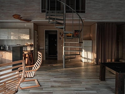 деревянных домиках в стиле лофт в загородном комплексе Пан Чан возле Золотоноши 