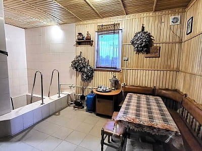 зона отдыха при сауне в загородном комплексе Villa Village в селе Слобода возле Черкасс