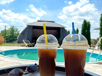 летний бассейн в загородном комплексе Villa Village в селе Слобода возле Черкасс