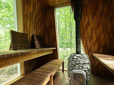 сауны в глэмпинге NAMETY PARK на территории киевского ВДНХ