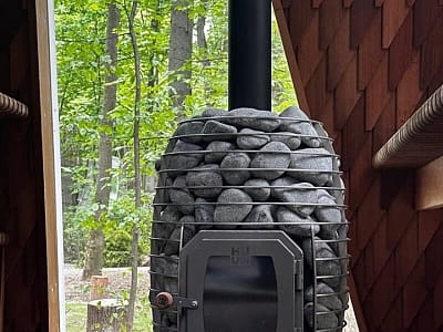 сауны в глэмпинге NAMETY PARK на территории киевского ВДНХ