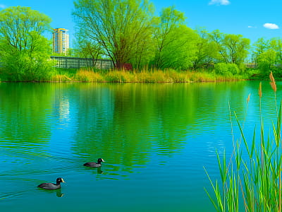 Озеро Прорва в Киеве — природный водоем между Дарницей и Позняками