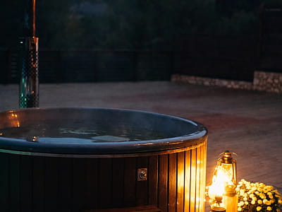 чан-джакузи в загородном комплексе «Гринвич» в селе Залужье, в нескольких десятках минут езды от Тернополя