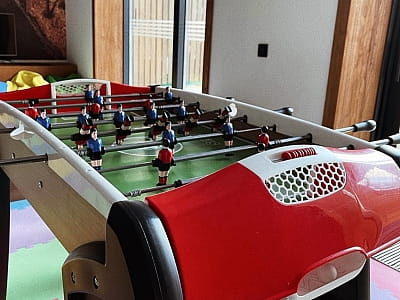 настольный футбол в загородном комплексе «Мыс Доброй Надежды» в селе Глоды Полтавской области на берегу реки Ворскла