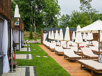 волейбольная площадка в комплексе отдыха «Пляж» в городе Тернополь 