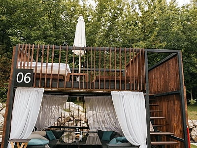 бунгало у бассейна в комплексе отдыха «Пляж» в городе Тернополь 