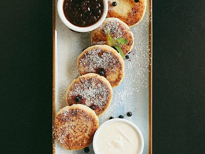 блюда ресторана «Мята & Мед» в загородном комплексе «Смерекова Хата» в селе Кимната Тернопольской области