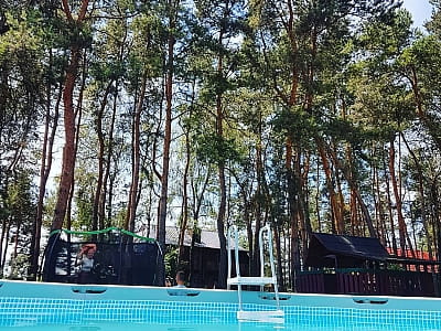 летний открытый бассейн в загородном комплексе «Смерекова Хата» в селе Кимната Тернопольской области