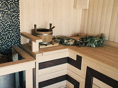 баня в загородном комплексе «Потоки Хауз» в живописном уголке Полтавщины, на берегу реки Днепр, в селе Каменные Потоки недалеко от Кременчуга.