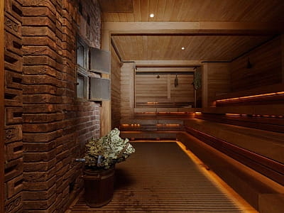 Дровяная баня в загородном комплексе ARDEN PALACE Medical Resort & SPA в поселке Сатанов Хмельницкой области