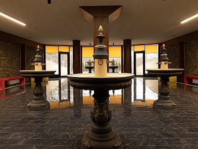 буфет (лечебные воды Збручанского месторождения: «Збручанская» и «РОПА») в загородном комплексе ARDEN PALACE Medical Resort & SPA в поселке Сатанов Хмельницкой области