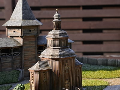 Батуринская крепость в миниатюре в парке-музее «Величественная Украина» в селе Поляница недалеко от Буковеля