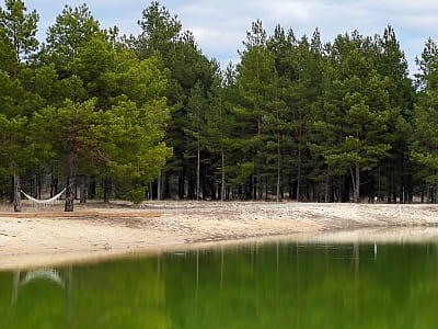 озеро с рыболовными причалами в загородном комплексе DALI SPACE в селе Коленцевское Киевской области