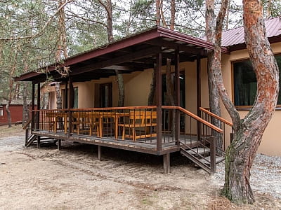 номера с собственной террасой в загородном комплексе ObuhovSKY в поселке Обуховка, примерно в 20 км от Днепра