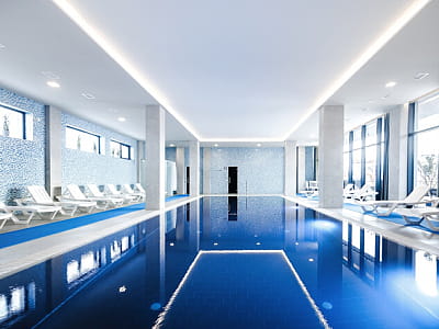 Бассейн SPA-комплекса в загородном комплексе «София» в селе Великая Омеляна недалеко от Ровно