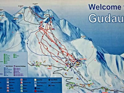карта лыжных трасс в курорте Гадуари