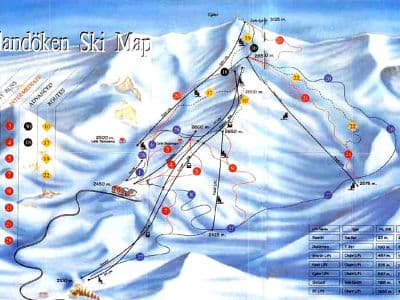Карта лыжного курорта Паландокен