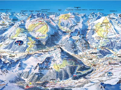 лыжная карта горнолыжного курорта Монтафон