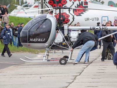 Мини вертолет NATALI в авиа музее в Киеве