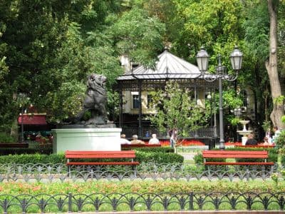 Спокойный и уютный городской сад в Одессе