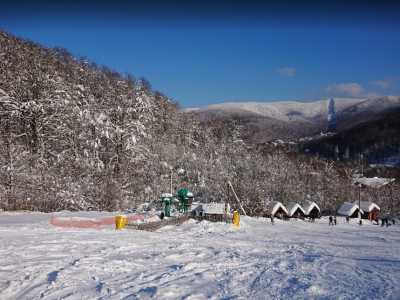 Лыжные трассы для начинающих и любителей в селе Синяк Закарпатской области.