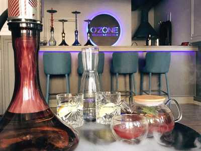 O’ZONE Hookah & Cocktails - кальян бар в ЖК Венеция в Голосеевском районе Киева, улица Академика Вильямса, недалеко от станции метро Иподром.