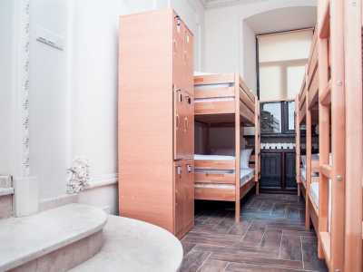 Общая комната на 6 человек в хостеле «Globus Maidan» на улице Михайловская, 16Б в Киеве. 