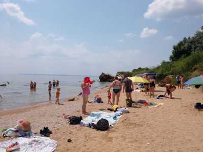 Берег пляжа Фонтанка песчаный, с множеством ракушек на нем. Практически не имеет естественной тени, кроме нескольких валунов по краям пляжа, обязательно возьмите солнцезащитные кремы и зонтики.