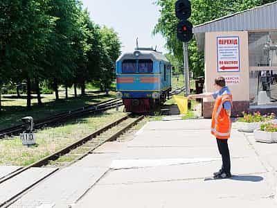 Южная станци на Запорожской детской железной дороге