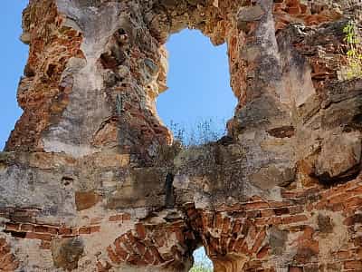 Особенностью Пневского замка является его оборонная способность, толщина стен до полутора метров, наличие нескольких смотровых башен, бойниц, заградительного рва и скального обрыва в его тыльной части. 