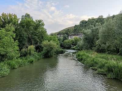 Река Смотрич в Смотричском каньоне в Каменец-Подольском
