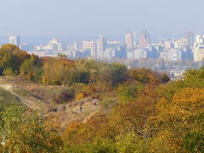 Замковая гора вид на Киев